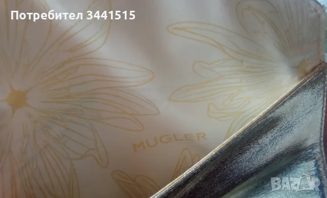 Чанта малка Thierry Mugler златиста металик с Карта MUGLER THE CIRCLE , снимка 9 - Чанти - 48413410