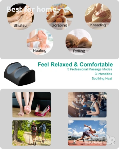 Масажор за крака LINGTENG с топлина и масаж на краката, електрически масажор за крака , снимка 5 - Масажори - 54158470