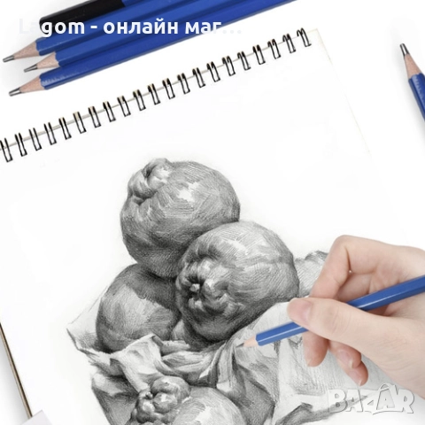 Професионален комплект графитни моливи за рисуване и скициране 74 части, Maaleo, за деца и възрастни, снимка 6 - Други игри - 52561275