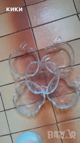 Стъклени купички  ябълка -5 бр., снимка 2 - Прибори за хранене, готвене и сервиране - 49515061