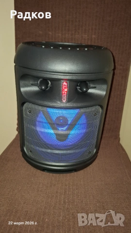 Блутут колонка с FM радио, караоке, USB