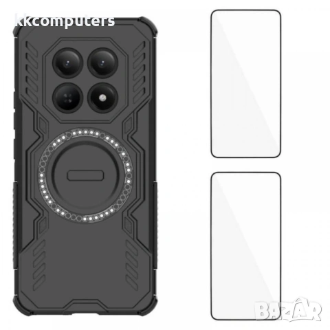 Магнитен калъф WANLONFENG DJ за Xiaomi Redmi Note 15 Pro+ 5G / Poco M8 Pro 5G с 2 бр. Стъклен Протек, снимка 7 - Калъфи, кейсове - 53285570