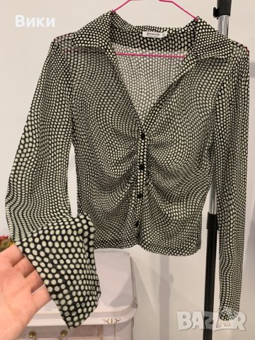 Дамска риза по етикет е размер L, но е умалена отговаря на S-M, снимка 8 - Ризи - 44295014