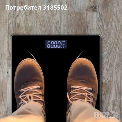 Кантар за тегло дигитален,батерии 2хААА, LCDекран, 180кг., черен, звезди, бял мрамор, снимка 5 - Други спортове - 51487794
