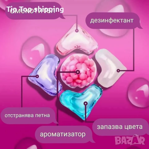 Висококачествени капсули за пране, 5в1, 50 бр🌸🌱💠, снимка 3 - Перилни препарати и омекотители - 50662710