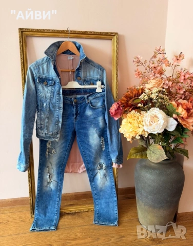 ZARA Дамски дънки, яке и риза, снимка 2 - Дънки - 54031167