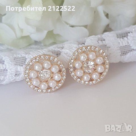 Обеци на клипс, снимка 3 - Обеци - 40874930