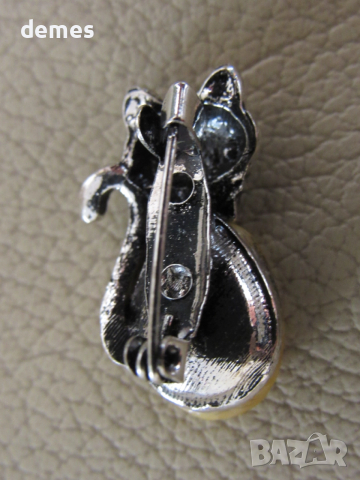 Брошка-коте от първокласен балтийски кехлибар, снимка 4 - Други - 52596321