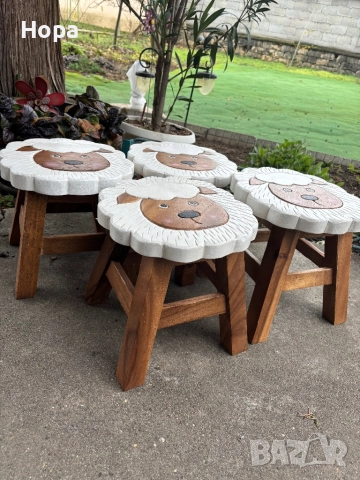 Столче / Табуретка от тиково дърво, снимка 3 - Декорация за дома - 52797000
