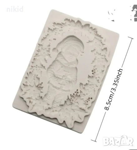 Дете джудже арка коледен силиконов молд форма фондан декор, снимка 3 - Форми - 52149928