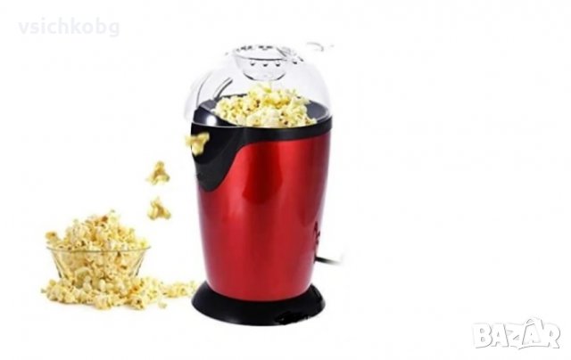 Машина за правене  пуканки IskoBob 1200W Технология с горещ въздух, Червен , снимка 1