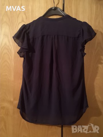 Нова - 55% H&M блуза тъмно синя 38 М размер офис блуза, снимка 2 - Ризи - 36989199