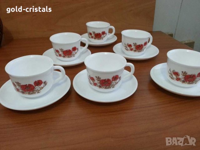 френски аркопал чаши за кафе, снимка 2 - Антикварни и старинни предмети - 31237654