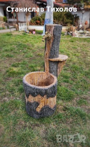 Градински чешми от щампован бетон имитиращи дърво, снимка 3 - Други - 39838684