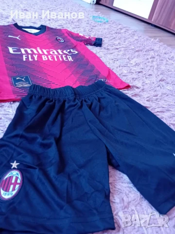 Чисто нов оригинален детски екип на Милан - размер 140, снимка 9 - Детски тениски и потници - 50661407