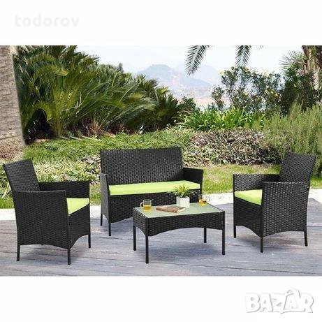 Градински ратанов комплект от високо качество - столове, канапе и маса, снимка 2 - Градински мебели, декорация  - 33916628