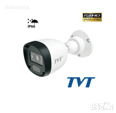 TVT 4в1 Булет Камера FullHD 2Mp, 2.8mm, IR-20м за външен и вътрешен монтаж
