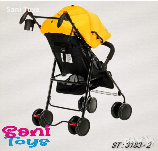 Лятна количка Zi Caspar, жълта, снимка 2 - Детски колички - 38242937
