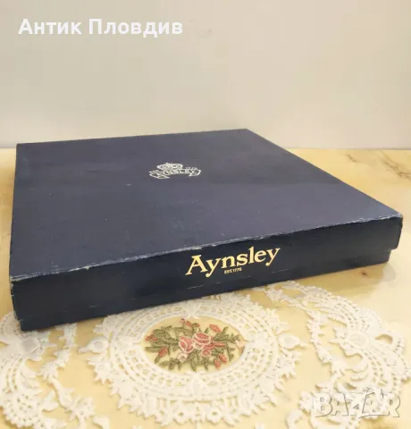 Порцеланова поднос чиния Aynsley – England, 26 см, снимка 2 - Чинии - 49930983