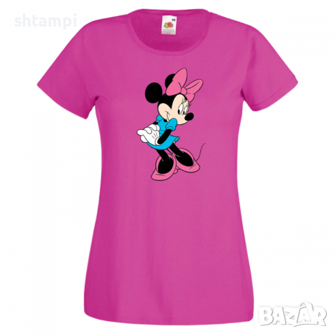 Дамска тениска Minnie Mouse 7 Подарък,Изненада,Рожден ден,, снимка 8 - Тениски - 36530791