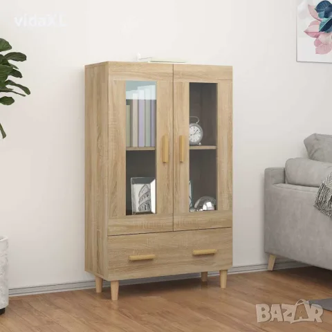 vidaXL Висок шкаф, сонома дъб, 70x31x115 см, инженерно дърво, снимка 2 - Бюфети - 56148110