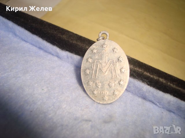 ПОСРЕБРЕНА РЯДКА СТАРА КАТОЛИЧЕСКА ДВУСТРАННА ИКОНКА 27484, снимка 5 - Антикварни и старинни предмети - 36903320