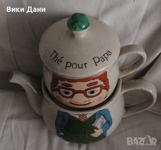 уникат френски комплект за чай на татко, снимка 3 - Антикварни и старинни предмети - 39334293