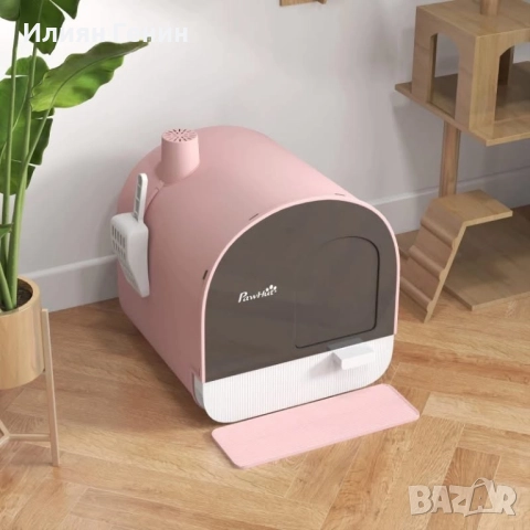 Котешка тоалетна с капак, снимка 2 - За котки - 52547910