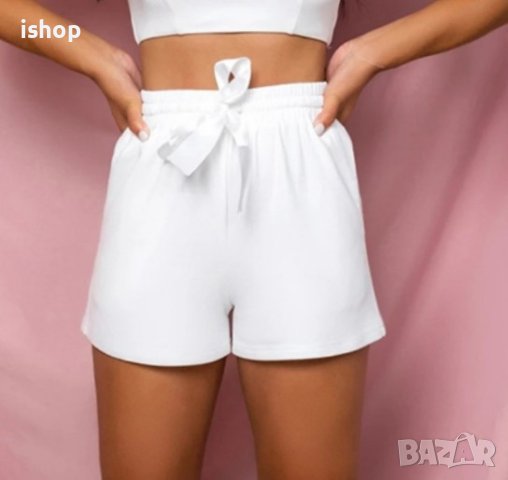 Къси Панталони В Бял Цвят, снимка 2 - Къси панталони и бермуди - 40836474