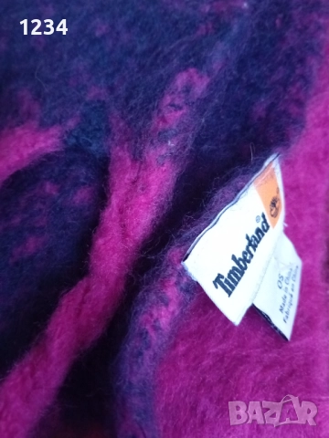 Timberland голям цикламено розов шал естествени материи, снимка 5 - Шалове - 52562926