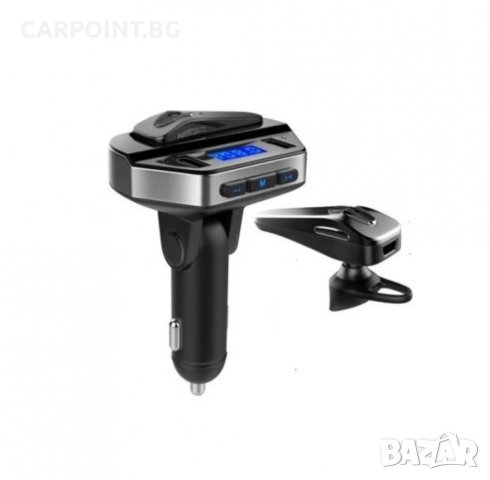 FM TRANSMITTER V6 AMIO С HANDSFREE СЛУШАЛКА 1КТ., снимка 2 - Друга електроника - 38608505