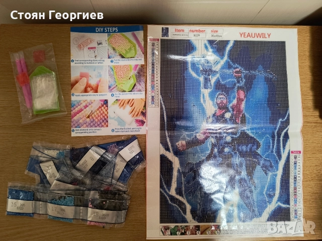 Чисто нов детски диамантен гоблен, снимка 2 - Рисуване и оцветяване - 52428244