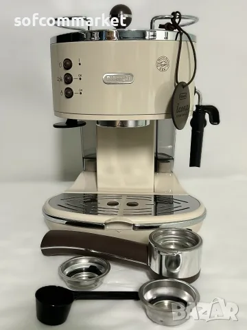 Кафемашина DeLonghi Icona Vintage ECOV 311 (Бежова) + 6 мес. ГАРАНЦИЯ, снимка 5 - Кафемашини - 55831382