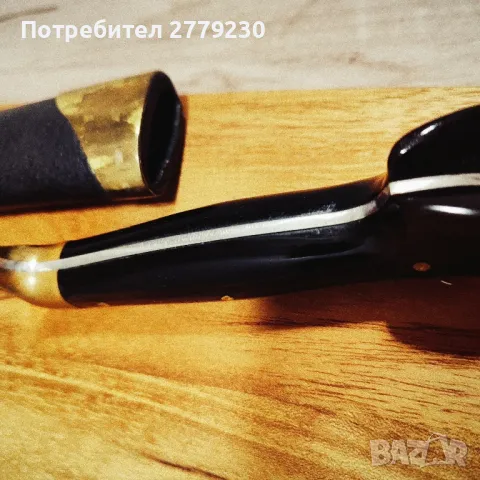 Ловен масивен нож, с дръжка от биволски рог Нов!, снимка 3 - Ножове - 49911772
