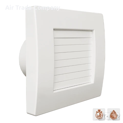 QA/ Ø150HT – Битов вентилатор с автоматични жалузи, таймер и датчик за влага