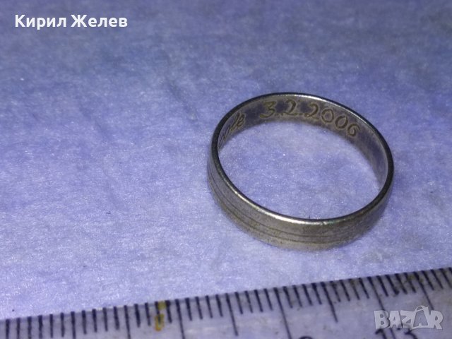 Nicole 3.2.2006 СРЕБЪРНА ХАЛКА Ръчно НАДПИСАНА ОКСИДИРАНО СРЕБРО ВИСОКА ПРОБА МАЙСТОРСКА 40329, снимка 8 - Пръстени - 42796209