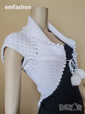 Дамско болеро черно, бяло, снимка 5 - Елеци - 48154939