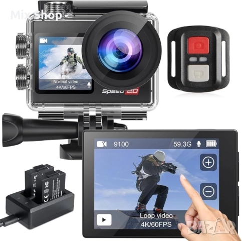 Нова Action Camera 4K 60FPS, водоустойчива 