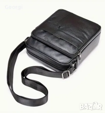 Практична и Елегантна Мъжка чанта (Във варианти Черна ест. и гланцова мека кожа), снимка 6 - Чанти - 49295521