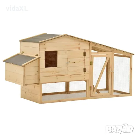 vidaXL Къща за пилета, чам масив, 178x67x92 см(SKU: 170915)