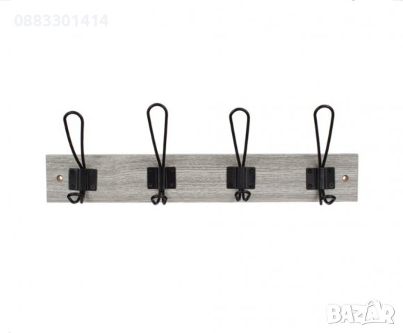 Закачалка за стена Дървена Светла Антична, снимка 2 - Закачалки - 40180824