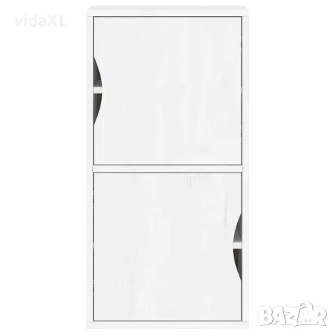 vidaXL Страничен шкаф ODDA White 40x24x79 cm Масивна дървесина Бор, снимка 5 - Бюфети - 56147521