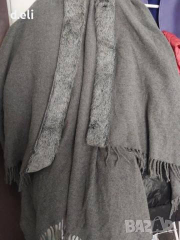 Голям шал от 100% Вълна и Kashgari. Коприна, Вълна. Голямо парче плат 250/100 см.