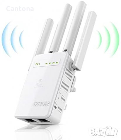 WiFi 1200Mbps Репийтър, усилвател на сигнала, AP режим, двубандов 5GHz и 2.4GHz , до 32 устройства и