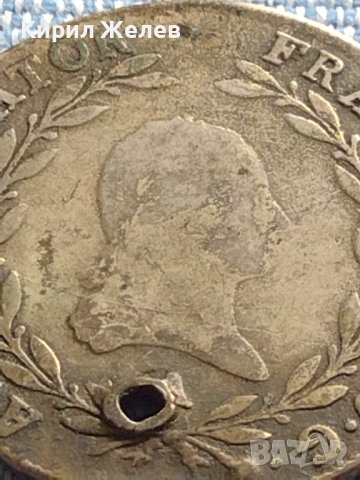 Сребърна монета 20 кройцера 1810г. Франц първи Виена Австрийска империя 13686, снимка 2 - Нумизматика и бонистика - 42888445