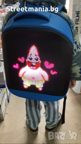 Смарт LED раница Wi-fi приложение Pixel ученическа, лед , мото мотор, снимка 5 - Аксесоари и консумативи - 54001866