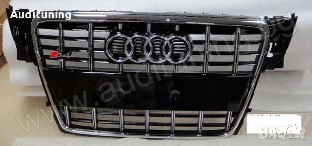 Решетка за Ауди Audi A4-S4 б8 b8 2009 2010 2011 черна хром, снимка 5 - Тунинг - 32038907