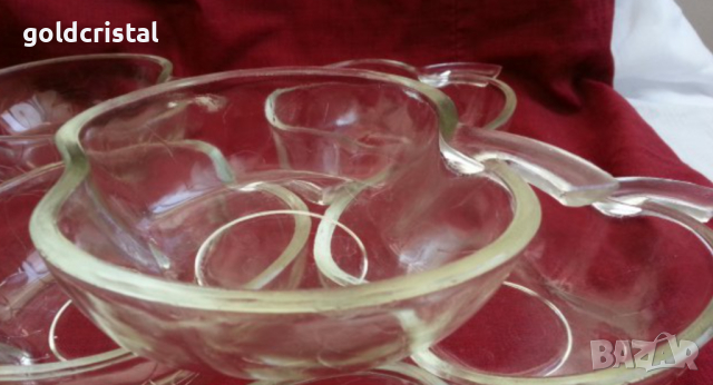  ретро стъклени  купички чинии , снимка 5 - Антикварни и старинни предмети - 17710473
