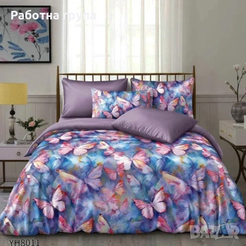 Флоралени десени от памучен сатен с ластик , снимка 11 - Спално бельо - 54072789