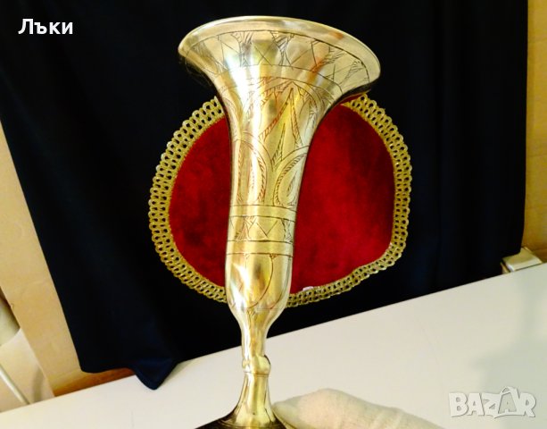 Бронзов бокал,рог виночерпец,клетъчен емайл,500 гр. , снимка 16 - Антикварни и старинни предмети - 36814244